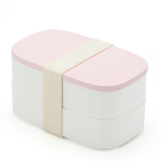 弁当箱 おすすめ 2段 ランチボックス パステルカラー ピンク/グレー