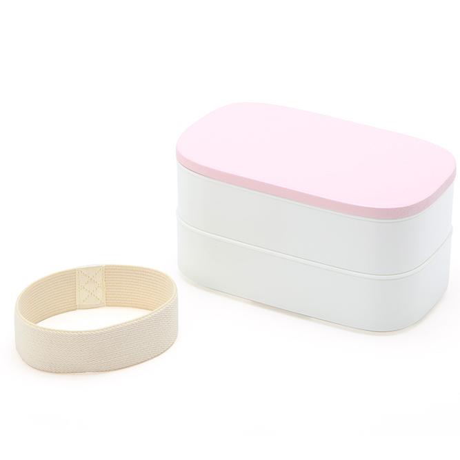 弁当箱 おすすめ  2段 ランチボックス パステルカラー ピンク/グレー/ホワイト ヴァーレア ヴァーリ 木蓋 日本製 |  | 06