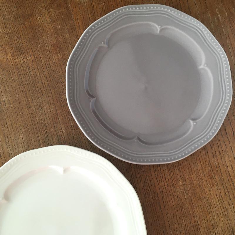 スタジオエム ディナープレート マティネ ラウンド 23.5cm ブラン（白）/グリズ（グレー）/ミント スタジオM’ 食器 大皿 ケーキプレート 日本製 陶器 | studio m' | 10