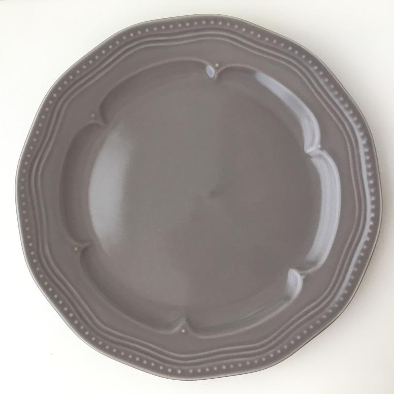 スタジオエム ディナープレート マティネ ラウンド 23.5cm ブラン（白）/グリズ（グレー）/ミント スタジオM’ 食器 大皿 ケーキプレート 日本製 陶器 | studio m' | 02