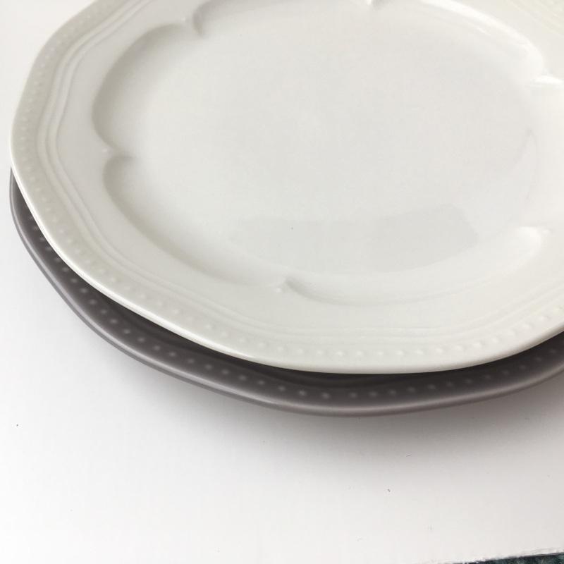 スタジオエム ディナープレート マティネ ラウンド 23.5cm ブラン（白）/グリズ（グレー）/ミント スタジオM’ 食器 大皿 ケーキプレート 日本製 陶器 | studio m' | 05