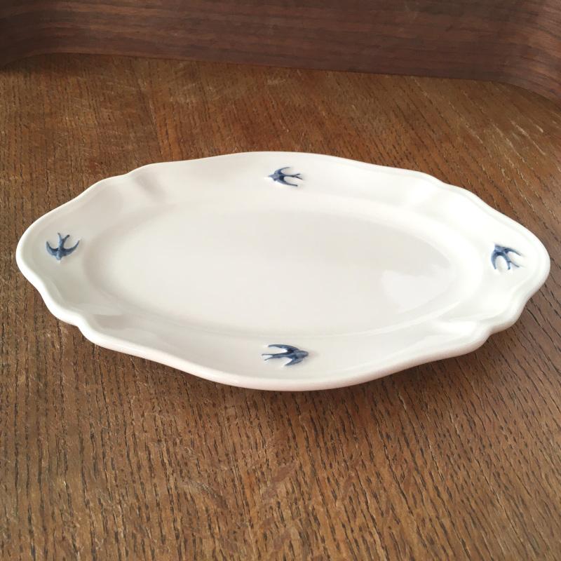 スタジオエム アーリーバード サイドプレート オーバル S ツバメ スタジオM’ 食器 皿 取り皿 ケーキプレート 日本製 陶器 | studio m' | 01