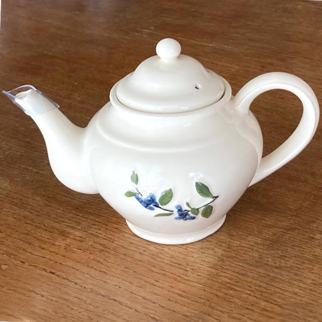 ティーポット ミルティーユ ブルーベリー 茶こし付 ホワイト スタジオM’ 食器 スタジオエム 日本製 陶器 |  | 01