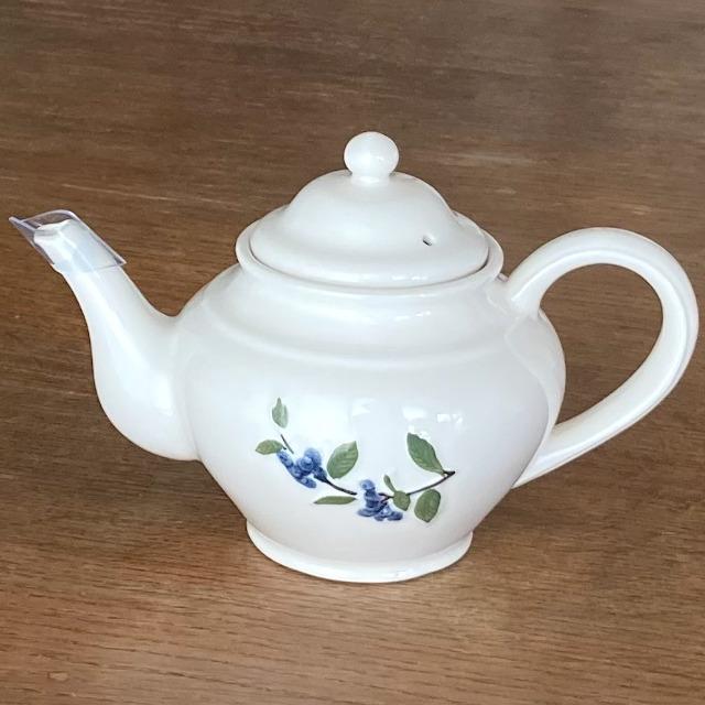 ティーポット ミルティーユ ブルーベリー 茶こし付 ホワイト スタジオM’ 食器 スタジオエム 日本製 陶器 |  | 02
