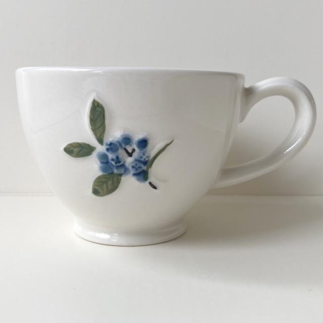 スタジオエム カップ＆ソーサー ミルティーユ ブルーベリー コーヒーカップ ティーカップ ホワイト スタジオM’ 食器 日本製 陶器 ギフト | studio m' | 01