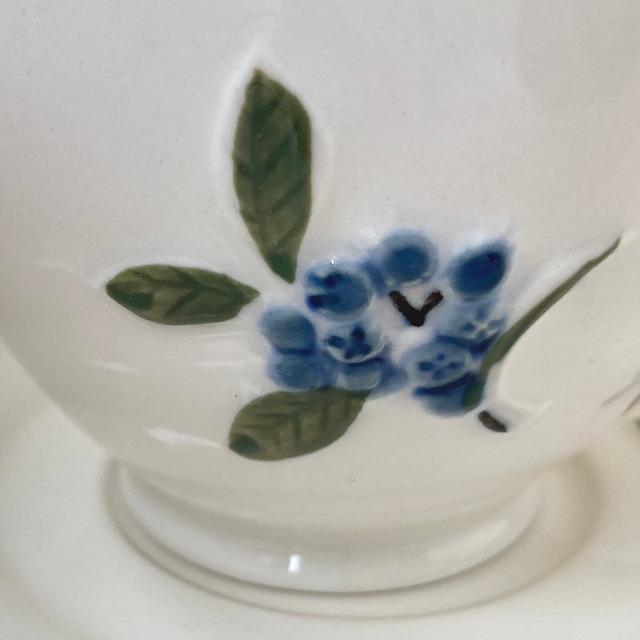 スタジオエム カップ＆ソーサー ミルティーユ ブルーベリー コーヒーカップ ティーカップ ホワイト スタジオM’ 食器 日本製 陶器 ギフト | studio m' | 02