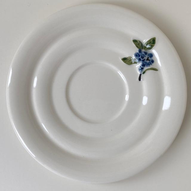 スタジオエム カップ＆ソーサー ミルティーユ ブルーベリー コーヒーカップ ティーカップ ホワイト スタジオM’ 食器 日本製 陶器 ギフト | studio m' | 03