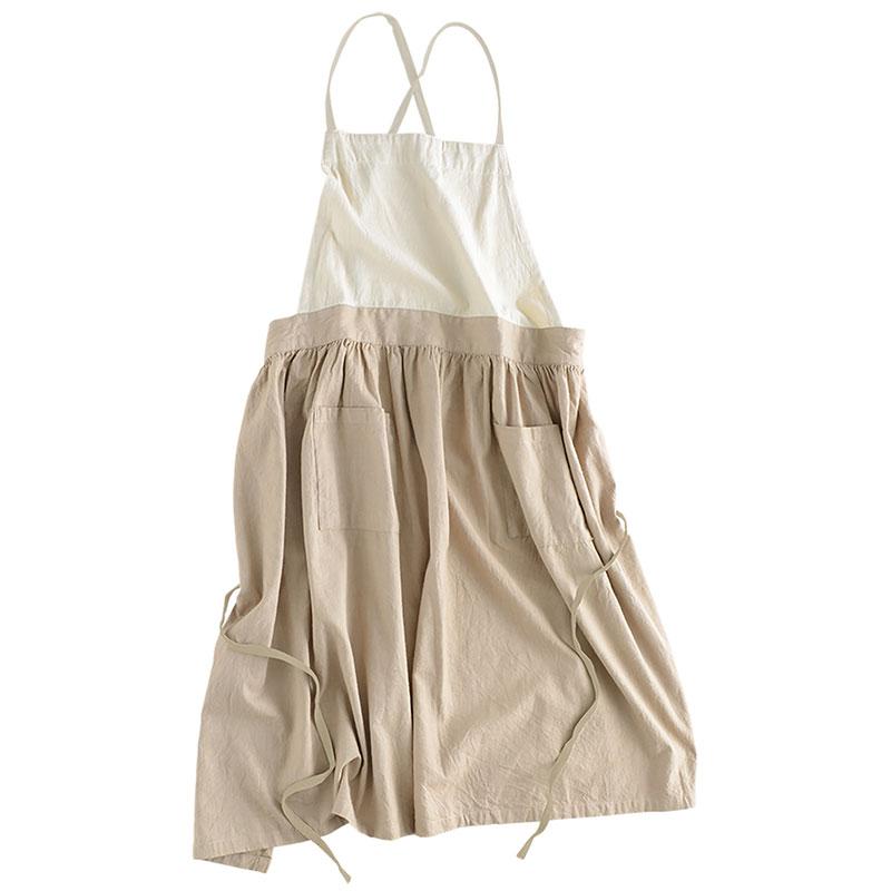 エプロン フルッタ バイカラー 配色 綿 ギャザー ドレスエプロン アウトドア テクノプライム  ギフト | ブランド登録なし | 01