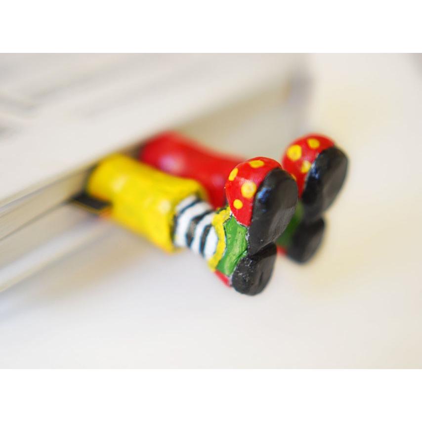 しおり アートブックマーカー ピエロのカラフルシューズin the book my bookmark【レターパックプラス便可】 | ブランド登録なし