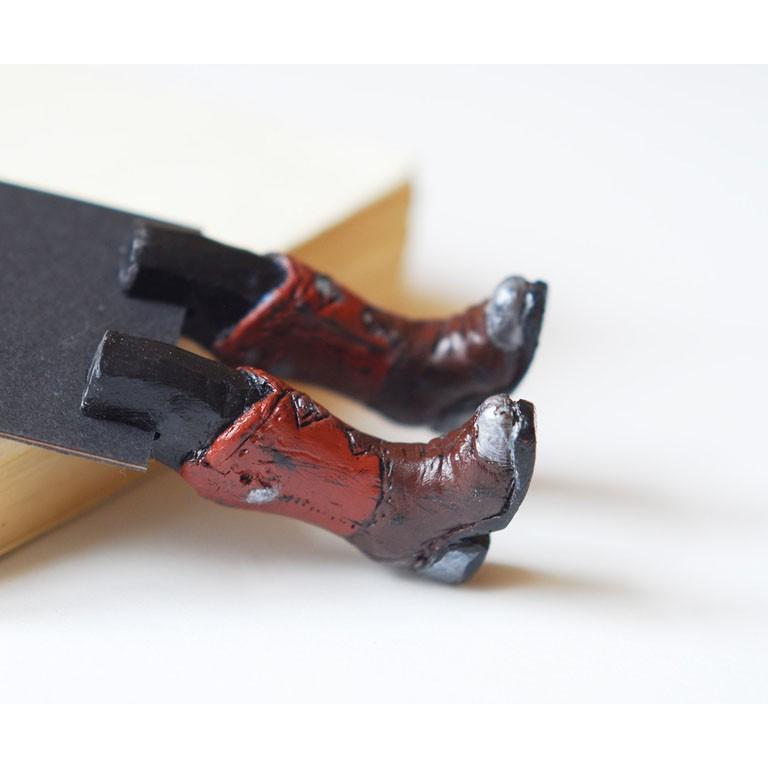 アートブックマーカー ウェスタンブーツ in the book　アートなしおり  my bookmark【レターパックプラス便可】 | ブランド登録なし | 01