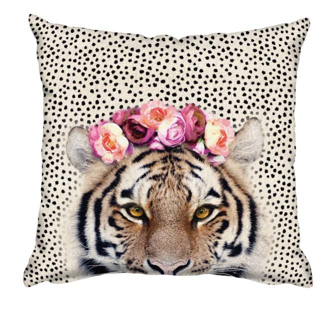 クッション ミニサイズ インナークッション付 ルーシーダンセット 25cm角 日本製 トラ  ねこ うさぎ レッセルーシーフェール リュシーダンセット ギフト | ブランド登録なし | 01