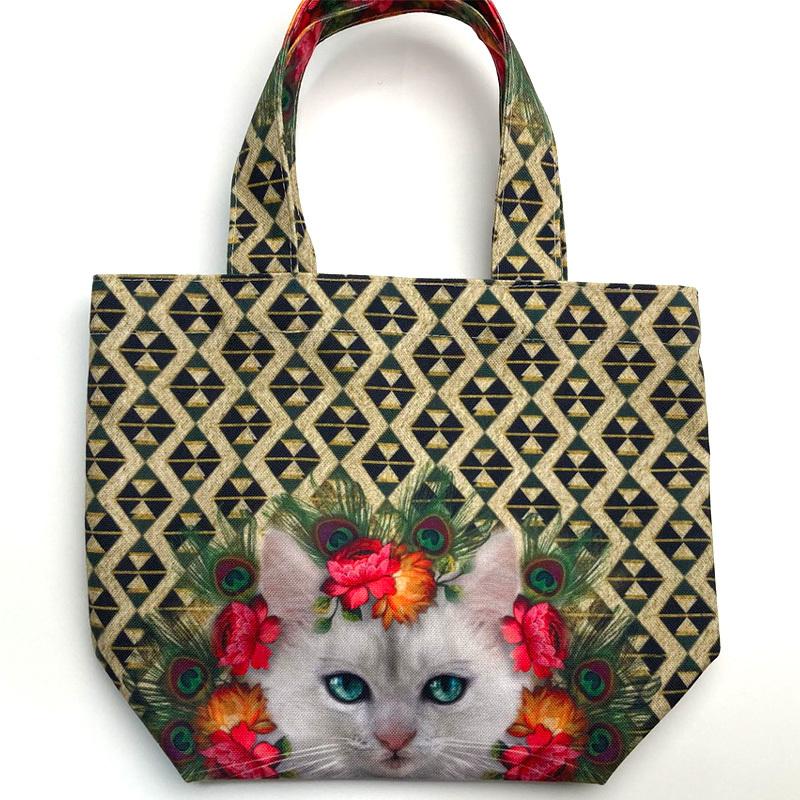 トートバッグ ミニ リュシーダンセット  ねこ エコバッグ ランチトート キャンバス 日本製 カバン かばん 鞄 レッセルーシーフェール SDGs ギフト | ブランド登録なし | 04