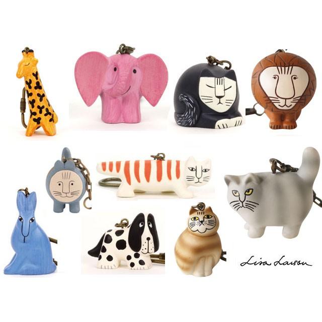 リサラーソン アニマル キーホルダー ねこ マイキー/ライオン 他 猫 lisa larson｜conceptstore