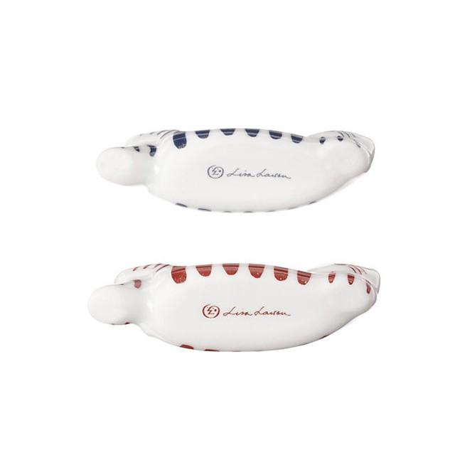 リサラーソン 箸置き2個セット ねるねこ レッド&ブルー シマ猫 マイキー 陶器製 lisa larson | Lisa Larson | 03