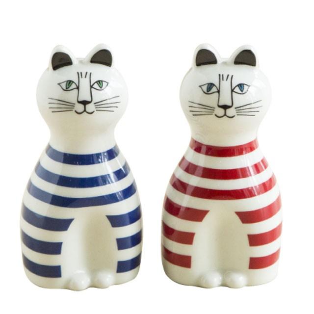 リサラーソン ねこのミンミのソルト＆ペッパー MINMI 塩コショウ入れ 磁器製 置物 lisa larson 雑貨 | Lisa Larson