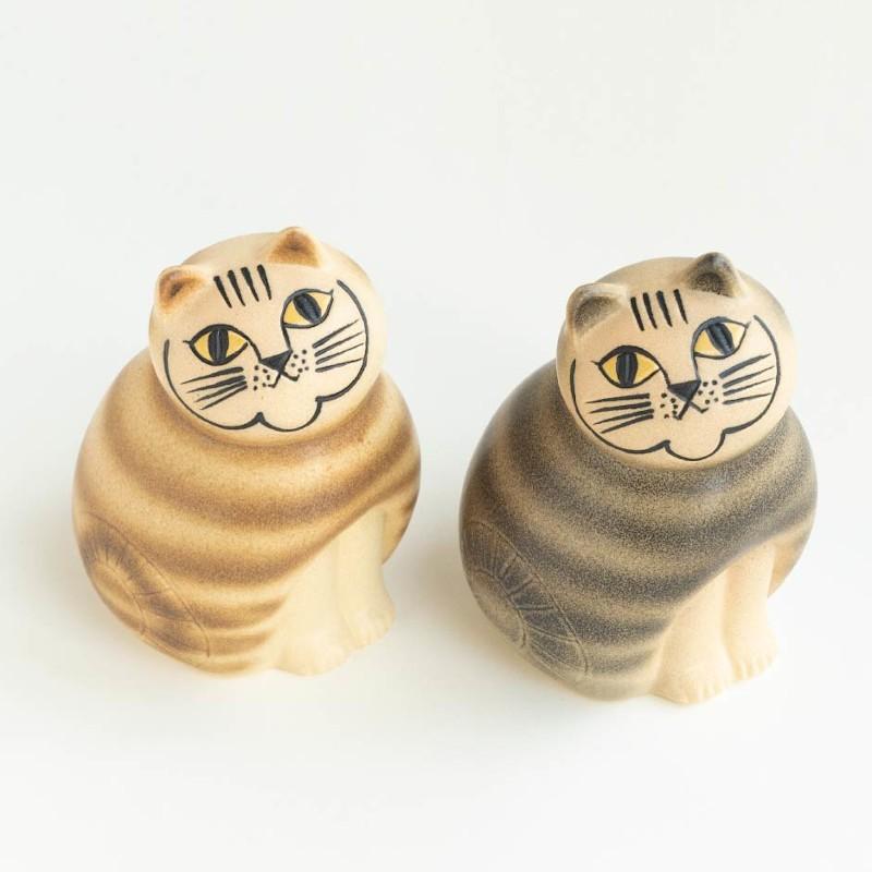 リサラーソン ミア MIA セミミディアム ブラウン/グレーねこ 猫 ネコ 陶器置物 北欧雑貨 lisa larson リサ・ラーソン