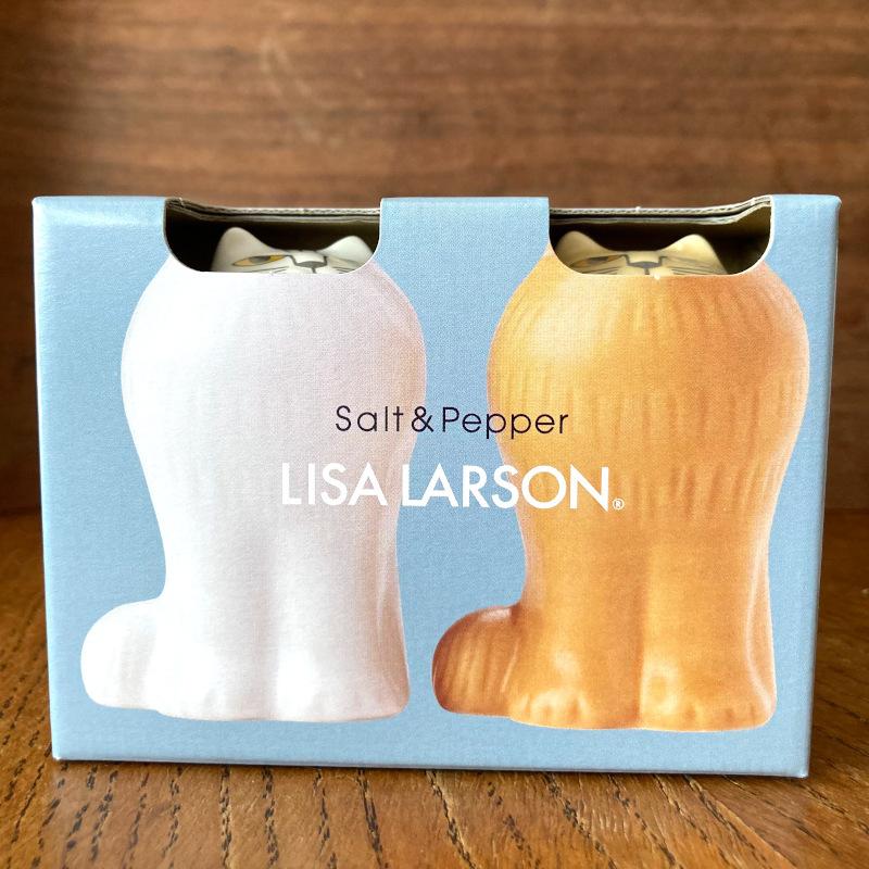 リサラーソン 月のメの猫 ソルト＆ペッパー ねこ 塩コショウ入れ 磁器製 置物　lisa larson 北欧雑貨 日本製 | Lisa Larson | 06