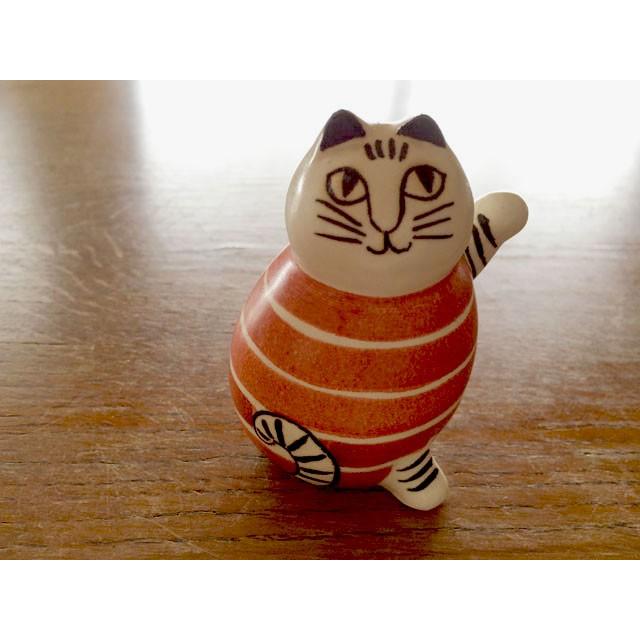 新品 リサラーソン ◆ まねくねこ ピンク 大 ◆ 招き猫 猫 陶器 置物 北欧 新品 リサラーソン ◇ まねくねこ ピンク 大 ◇ 招き猫 猫 陶器