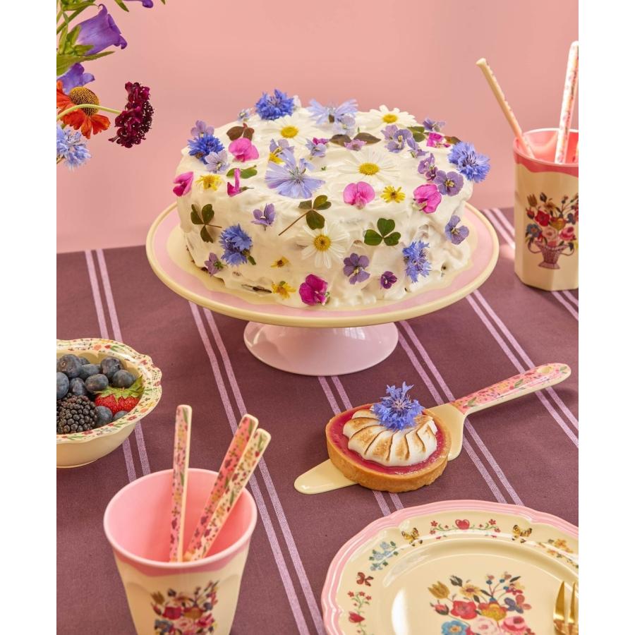ナタリーレテ ケーキスタンド レオパード/小鳥と花束 アフタヌーンティー 皿 食器 メラミン 大皿 ピンク レッド  rice ライス | Nathalie Lete | 04