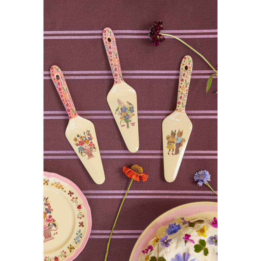ナタリーレテ ケーキサーバー りす/小鳥と花束/フラワー アフタヌーンティー 食器 メラミン  rice ライス | Nathalie Lete