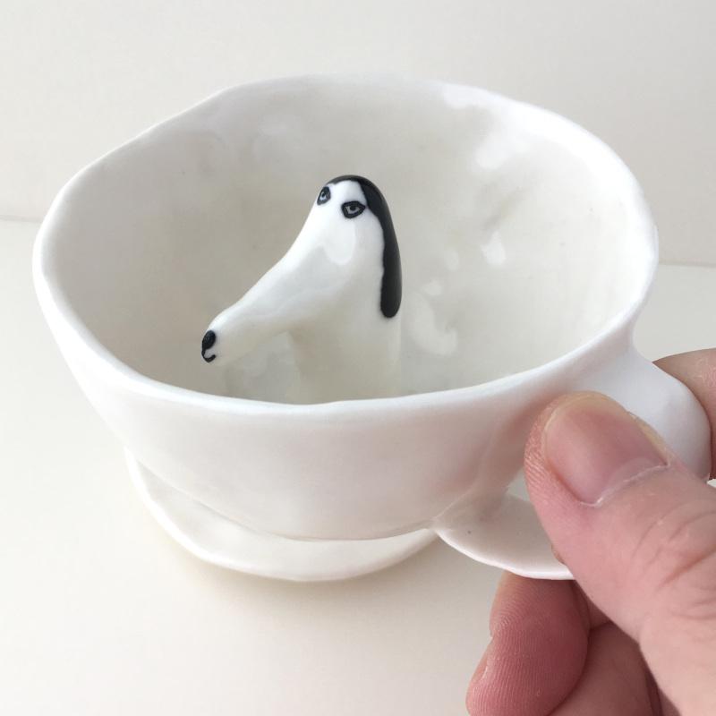 エレオノール・ボストロム カップ&ソーサー 犬 コーヒーカップ ティー
