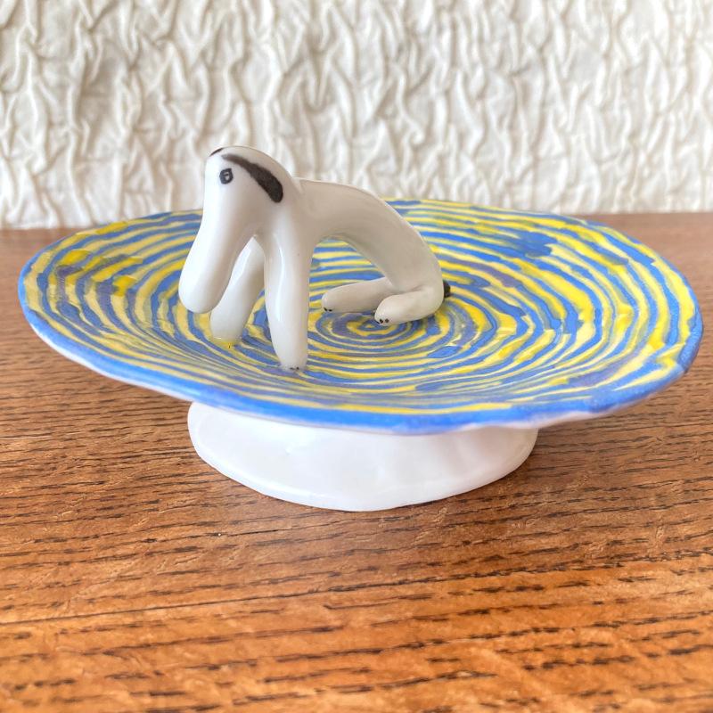 エレオノール・ボストロム アクセサリートレイ 犬 しましま エレオノール・ボストロム アクセサリートレイ 犬 しましま