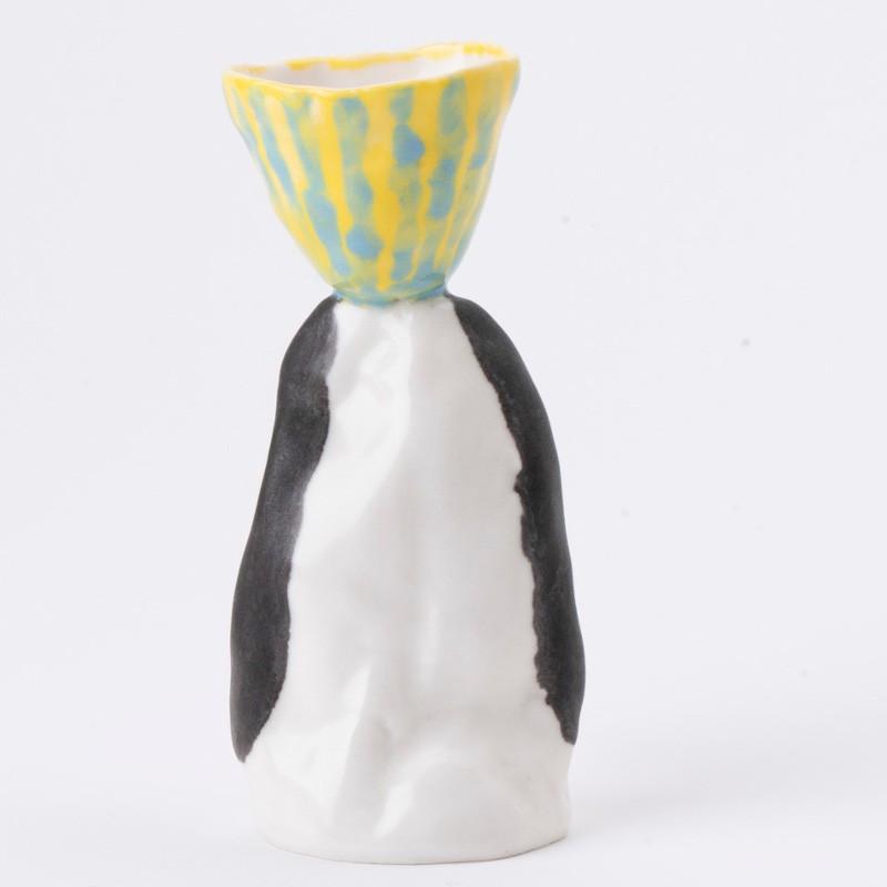 エレオノール・ボストロム 花瓶 犬の顔 ホワイト 陶器 置物 北欧