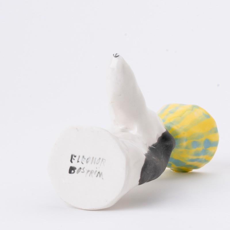 エレオノール・ボストロム 花瓶 犬の顔 ホワイト 陶器 置物 北欧