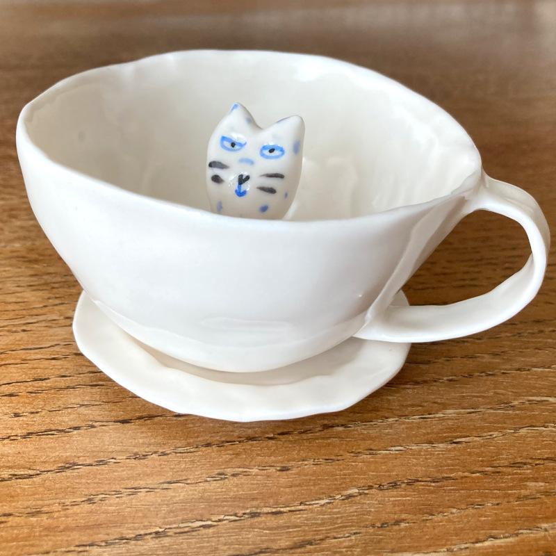エレオノール・ボストロム カップ&ソーサー ねこ 猫 ネコ コーヒーカップ ティーカップ 陶器製 北欧雑貨 Eleonor Bostrom | ブランド登録なし | 05