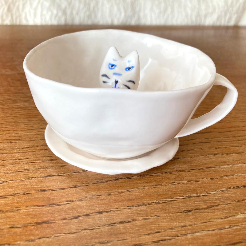 エレオノール・ボストロム カップ&ソーサー ねこ 猫 ネコ コーヒーカップ ティーカップ 陶器製 北欧雑貨 Eleonor Bostrom | ブランド登録なし | 08