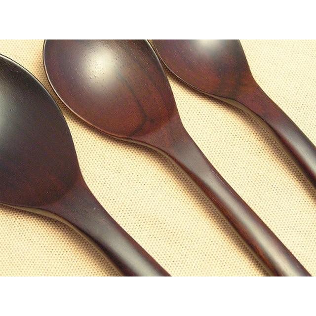 ナチュラルな木のスプーン 紫檀・サオ ナチュラルデザイン　ネオスプーン 木の食器 |  | 01