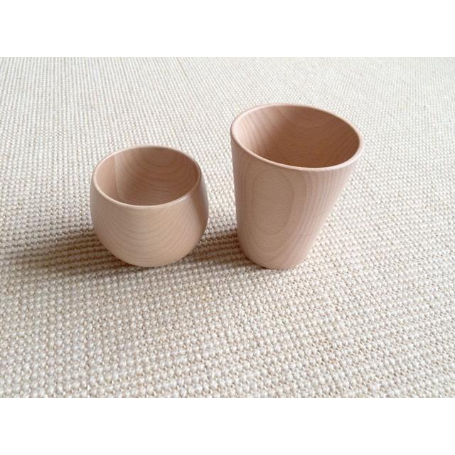 ナチュラルな木のコップ 楓 かえで メープル ラウンド グラス 酒器