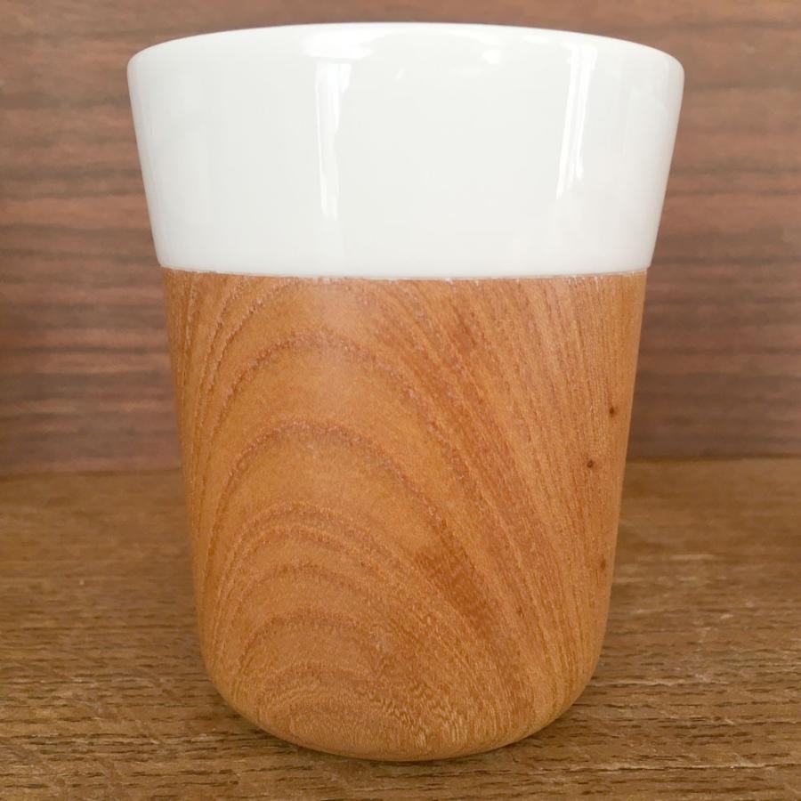木と陶器のマグカップ 木影 kokage ぬくもりのある木のコップー ぶな/メープル/欅/山桜 北欧インテリア ナチュラルデザイン 木の食器 ギフト |  | 05