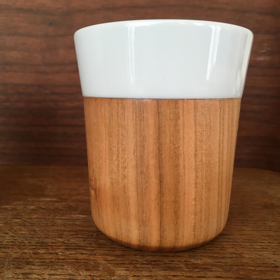 木と陶器のマグカップ 木影 kokage ぬくもりのある木のコップー ぶな/メープル/欅/山桜 北欧インテリア ナチュラルデザイン 木の食器 ギフト |  | 06