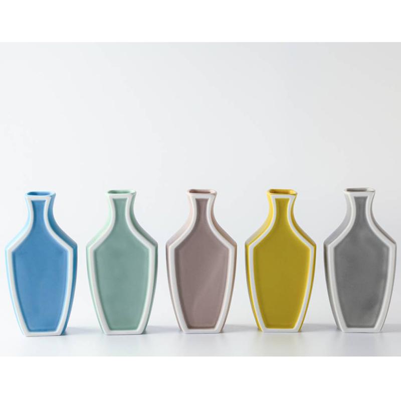 花瓶  花色 hanairo ふちどり ミニ 一輪挿し フラワーベース 花器 小田陶器 ニュアンスカラー 美濃焼 白磁器 日本製 |  | 01