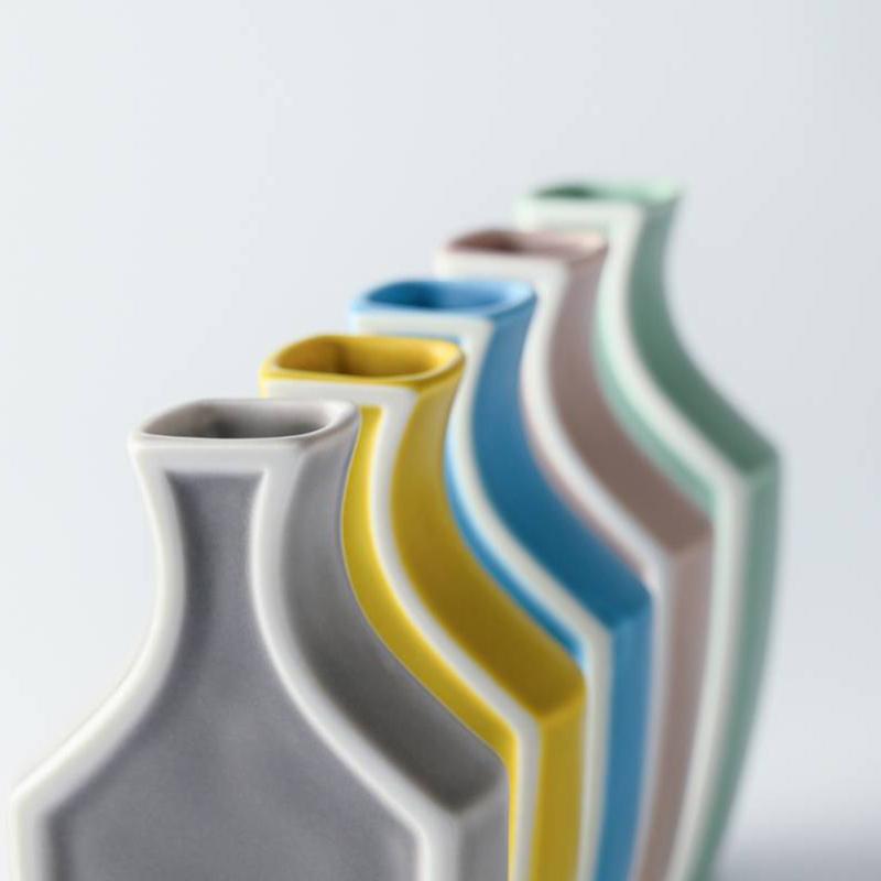 花瓶  花色 hanairo ふちどり ミニ 一輪挿し フラワーベース 花器 小田陶器 ニュアンスカラー 美濃焼 白磁器 日本製 |  | 02