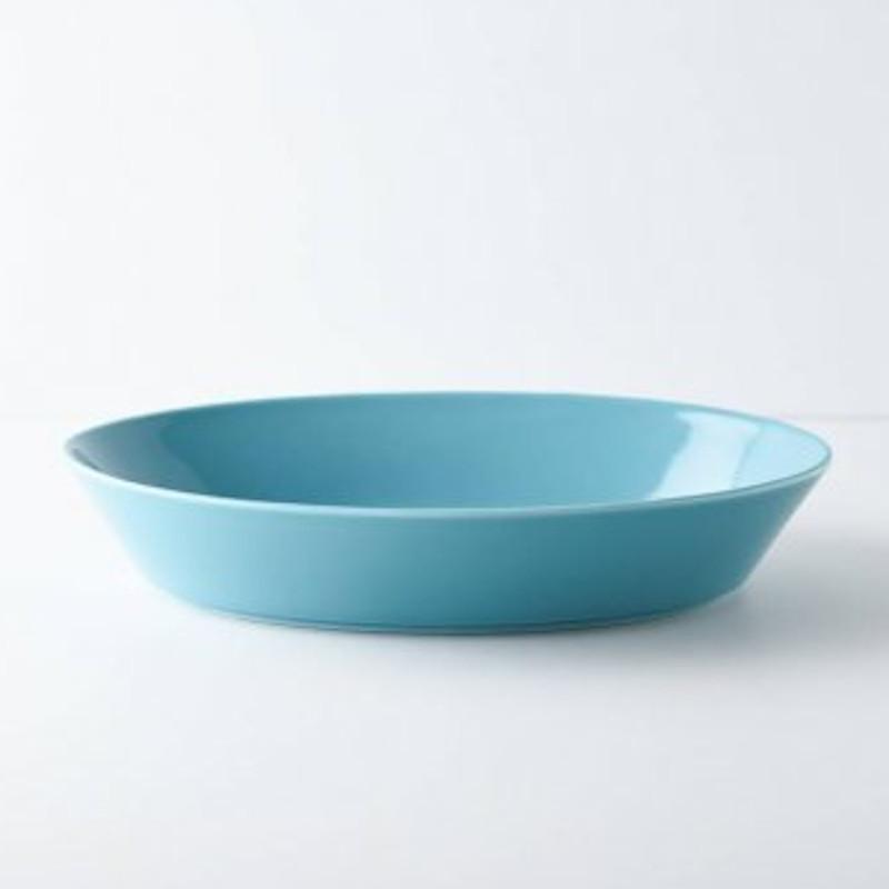 パスタ皿 カレー皿 オーバル皿 エスポ― ターコイズ/レッド 22cm 日本製