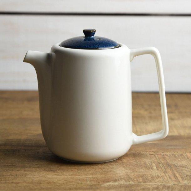 ティーポット 茶こし付き 北欧ブルー ネイビー 切立ちティーポット