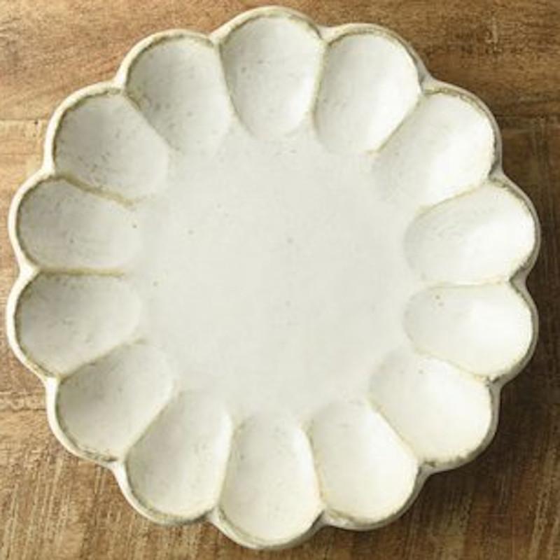 サイドプレート ケーキ皿 サラダプレート リンカ 輪花 21cm 日本製 美濃焼 磁器 Ymn デザイン雑貨のコンセプトストア 通販 Yahoo ショッピング