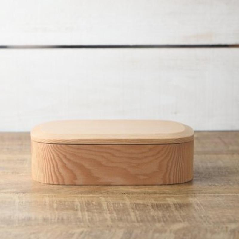 弁当箱 おすすめ 木製 白木くりぬき弁当箱 スクエア ランチボックス ナチュラル |  | 01