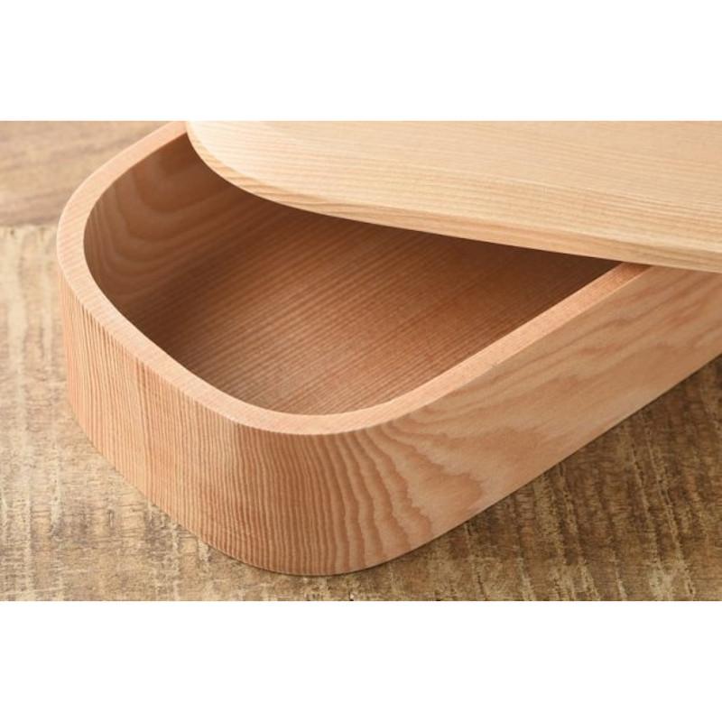 弁当箱 おすすめ 木製 白木くりぬき弁当箱 スクエア ランチボックス ナチュラル |  | 04