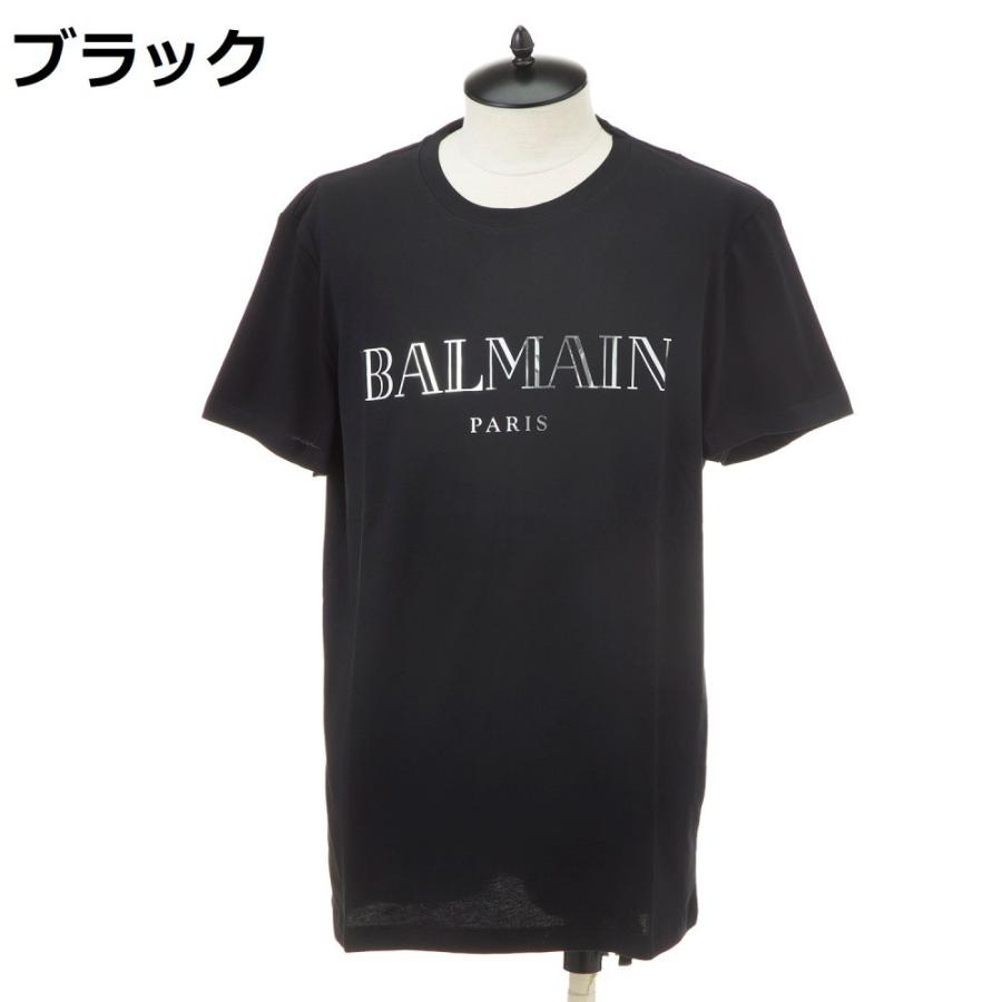 バルマン メンズ 半袖クルーネックTシャツ ロゴプリント ブラック ライトグレー ホワイト BALMAIN RH11601｜concerto｜05