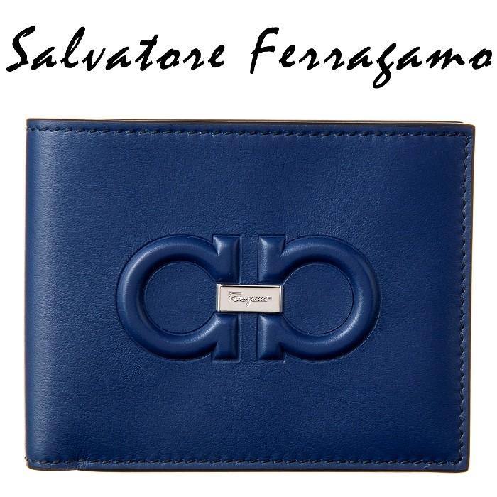 FERRAGAMO サルヴァトーレ フェラガモ 二つ折り財布 メンズ レザー 