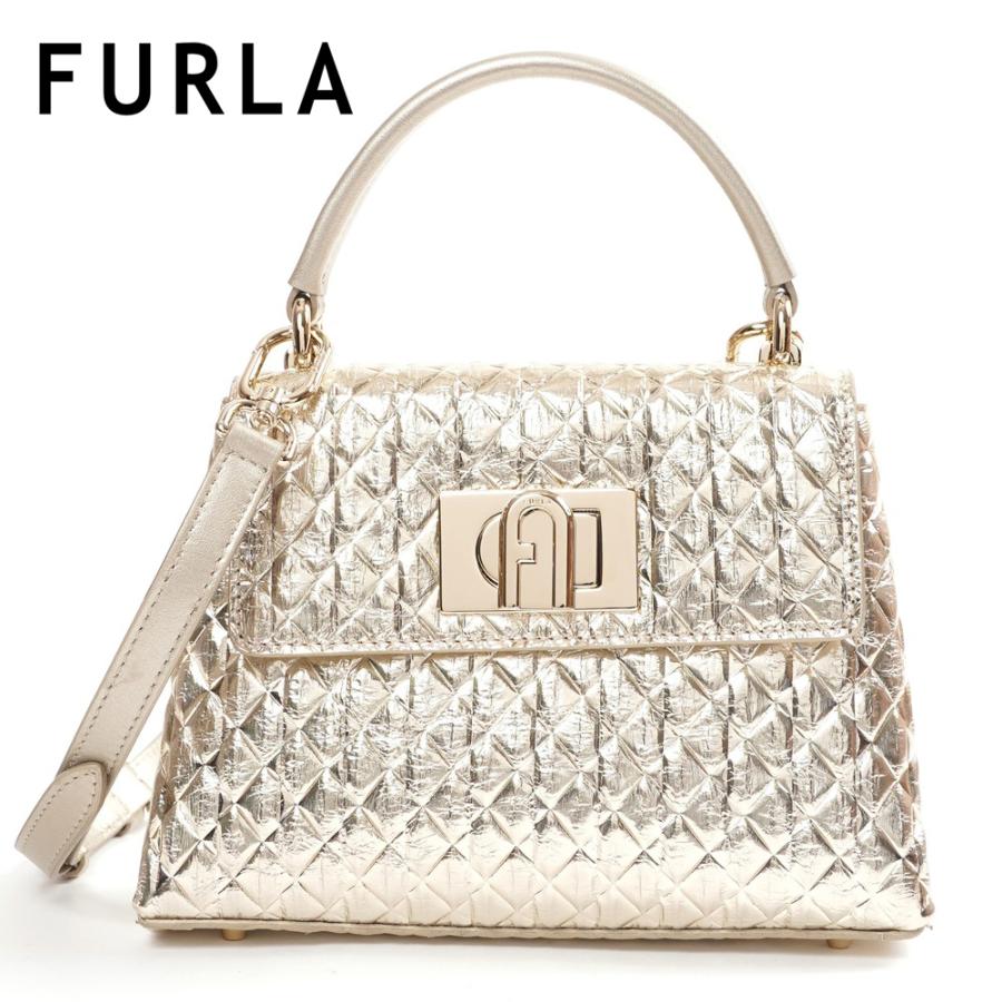 フルラ ハンドバッグ／ショルダーバッグ 2WAY レディース キルティング ゴールド FURLA 1927 ミニ トップハンドル