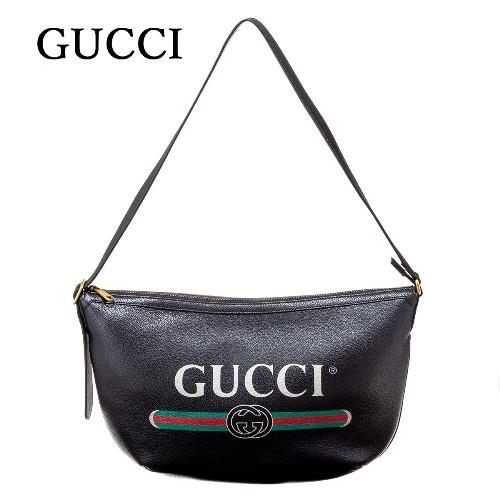 グッチ GUCCI レディース ショルダーバッグ プリント ハーフムーン 