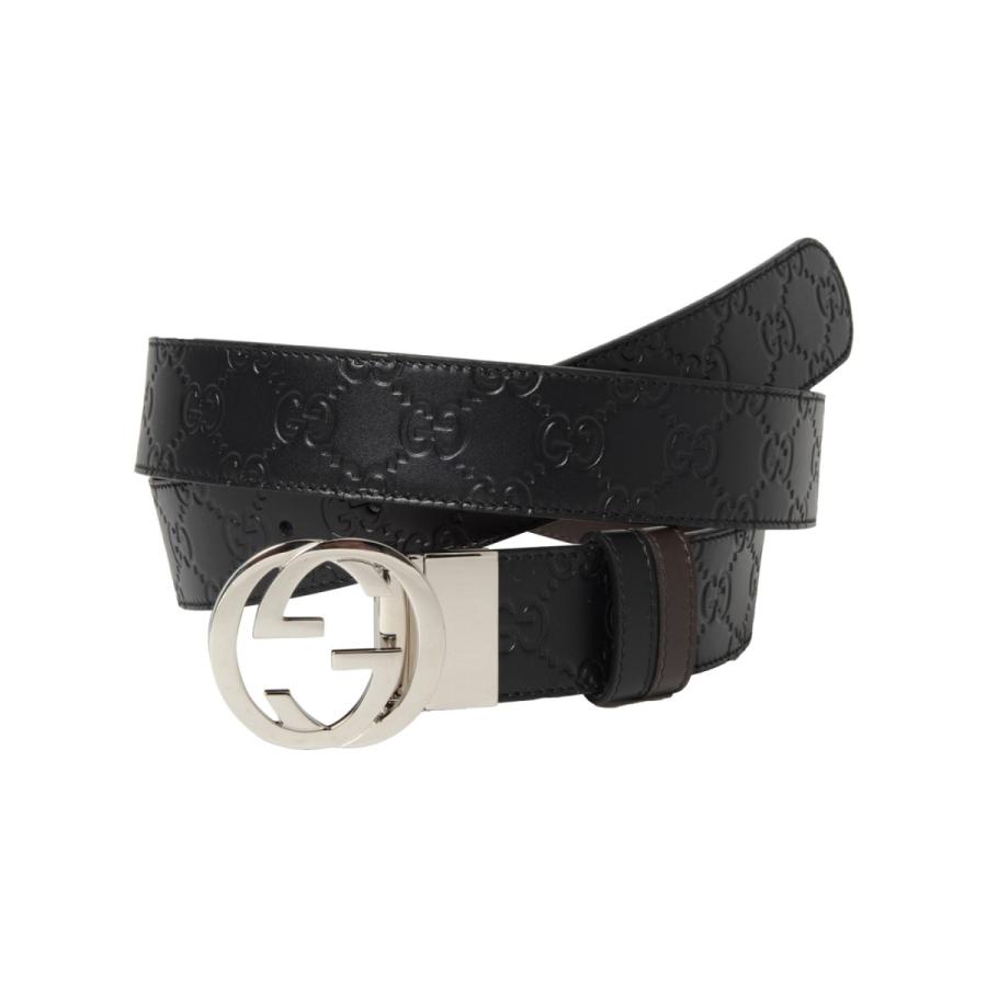 GUCCI グッチ メンズ シグネチャー リバーシブル ベルト GUCCI グッチ メンズ シグネチャー リバーシブル ベルト