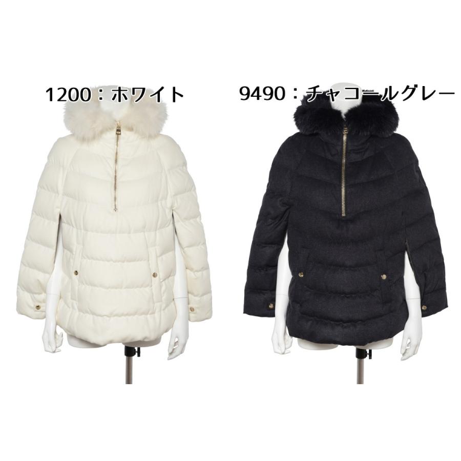 【m】Herno ホワイト ファーダウンジャケット HERNO ヘルノ ホワイト ダウンジャケット ファー付き