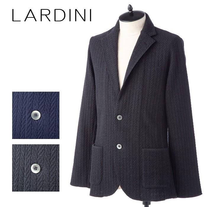 LARDINI ラルディーニ 2B ヘリンボーン柄ニットジャケット JACKET 