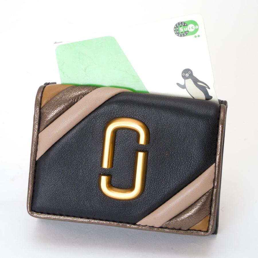 MARC JACOBS マークジェイコブス 三つ折り財布 ブラックマルチ MARC JACOBS マークジェイコブス 三つ折り財布 ブラックマルチ