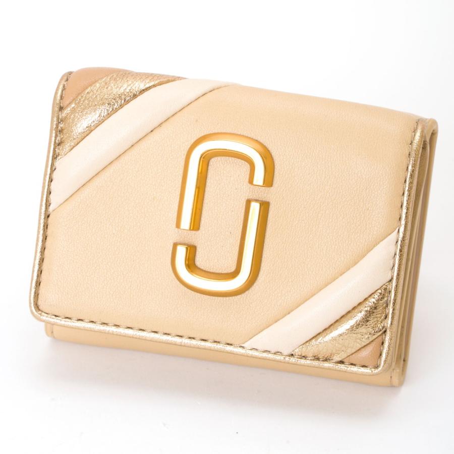 MARC JACOBS マークジェイコブス 三つ折り財布 ベージュマルチ MARC JACOBS マークジェイコブス 三つ折り財布 ベージュマルチ